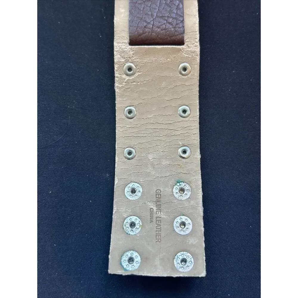 Silver Tone Brown Strap Band Women’s Quartz Watch